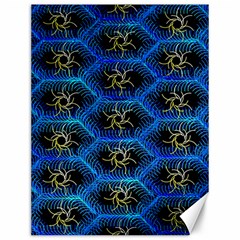 Blue Bee Hive Pattern Canvas 12  X 16  by Hannah976