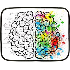 Brain Mind Psychology Idea Drawing Two Sides Fleece Blanket (mini) by Ndabl3x