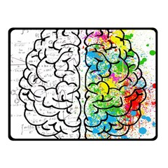 Brain Mind Psychology Idea Drawing Fleece Blanket (small) by Ndabl3x