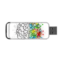 Brain Mind Psychology Idea Drawing Portable Usb Flash (one Side) by Ndabl3x