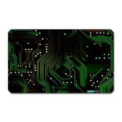 Circuits Circuit Board Green Technology Magnet (rectangular) by Ndabl3x