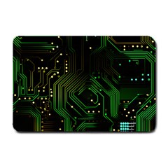 Circuits Circuit Board Green Technology Small Doormat by Ndabl3x