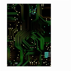 Circuits Circuit Board Green Technology Large Garden Flag (two Sides) by Ndabl3x