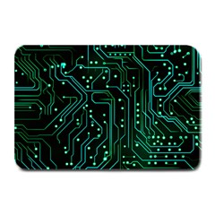 Circuits Circuit Board Green Plate Mats by Ndabl3x