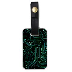 Circuits Circuit Board Green Luggage Tag (one Side) by Ndabl3x