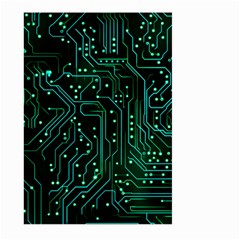 Circuits Circuit Board Green Large Garden Flag (two Sides) by Ndabl3x