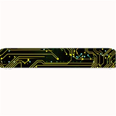 Circuits Circuit Board Yelow Small Bar Mat by Ndabl3x