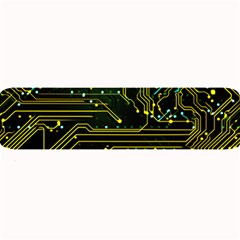 Circuits Circuit Board Yelow Large Bar Mat by Ndabl3x