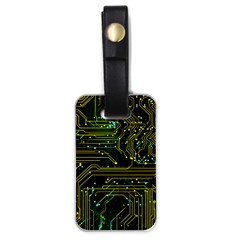 Circuits Circuit Board Yelow Luggage Tag (one Side) by Ndabl3x