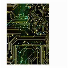 Circuits Circuit Board Yelow Small Garden Flag (two Sides) by Ndabl3x