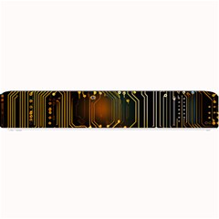 Circuits Circuit Board Orange Technology Small Bar Mat by Ndabl3x