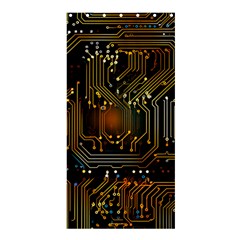 Circuits Circuit Board Orange Technology Shower Curtain 36  X 72  (stall)  by Ndabl3x