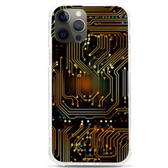 Circuits Circuit Board Orange Technology Iphone 12 Pro Max Tpu Uv Print Case by Ndabl3x