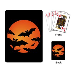 Halloween Bats Moon Full Moon Playing Cards Single Design (rectangle) by Cendanart