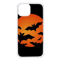 Halloween Bats Moon Full Moon Iphone 14 Tpu Uv Print Case by Cendanart