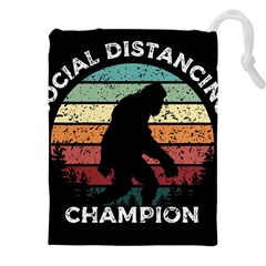 Monster Yeti Social Distance Monkey Drawstring Pouch (5xl) by Cendanart