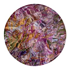 Abstract Flow Vi Round Glass Fridge Magnet (4 Pack) by kaleidomarblingart