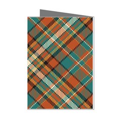 Tartan Scotland Seamless Plaid Pattern Vector Retro Background Fabric Vintage Check Color Square Geo Mini Greeting Cards (pkg Of 8) by Ket1n9