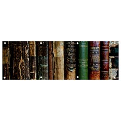 Assorted Color Books Old Macro Banner And Sign 9  X 3  by Cendanart