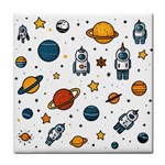 Set Cartoon Symbol Pattern Tile Coaster Front