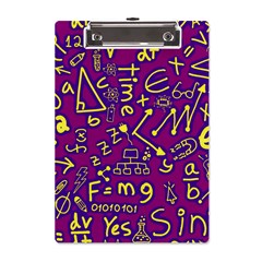 Background Doodles Math A5 Acrylic Clipboard by Bedest