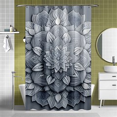 Flower Ornament Graphic Ornate Shower Curtain 48  X 72  (small)  by Bedest