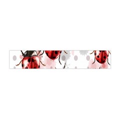 Ladybugs Pattern Texture Watercolor Premium Plush Fleece Scarf (mini) by Bedest