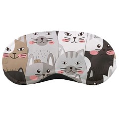 Cute Cats Seamless Pattern Sleep Mask by Bedest