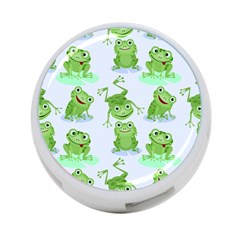 Cute Green Frogs Seamless Pattern 4-port Usb Hub (two Sides) by Bedest