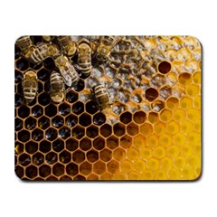 Honeycomb With Bees Small Mousepad by Bedest