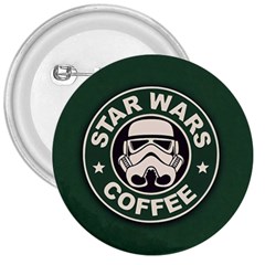 Stormtrooper Coffee 3  Buttons by Cendanart