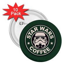 Stormtrooper Coffee 2 25  Buttons (10 Pack)  by Cendanart