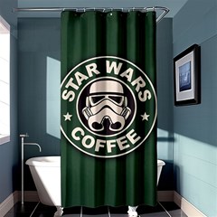 Stormtrooper Coffee Shower Curtain 36  X 72  (stall)  by Cendanart