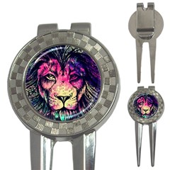 Psychedelic Lion 3-in-1 Golf Divots by Cendanart