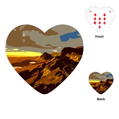 Scotland Monti Mountains Mountain Playing Cards Single Design (heart) by Cendanart