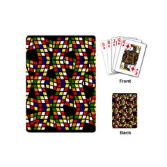 Graphic Pattern Rubiks Cube Playing Cards Single Design (mini) by Cendanart