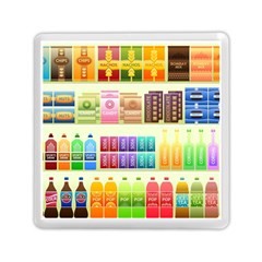 Supermarket Shelf Products Snacks Memory Card Reader (square) by Cendanart