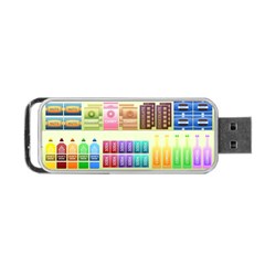 Supermarket Shelf Products Snacks Portable Usb Flash (two Sides) by Cendanart