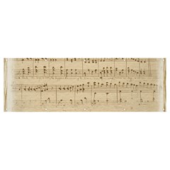 Vintage Beige Music Notes Banner And Sign 12  X 4  by Cendanart