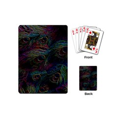 Peacock Feather Paradise Playing Cards Single Design (mini) by Cendanart