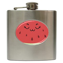 Watermelon Lock Love Hip Flask (6 Oz) by Cemarart