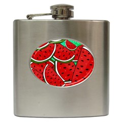 Summer Watermelon Fruit Hip Flask (6 Oz) by Cemarart