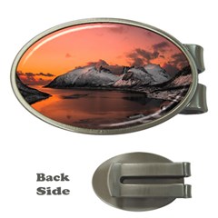 Surreal Mountain Landscape Lake Money Clips (oval)  by Bedest