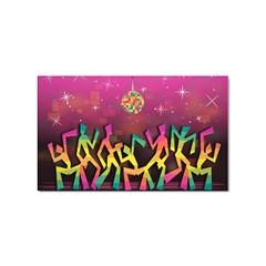 Dancing Colorful Disco Sticker Rectangular (100 Pack) by Bajindul