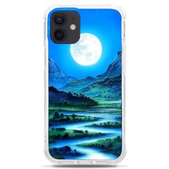 Bright Full Moon Painting Landscapes Scenery Nature Iphone 12 Mini Tpu Uv Print Case	 by Ndabl3x