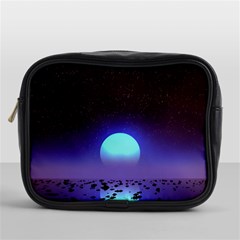 Sunset Colorful Nature Night Purple Star Mini Toiletries Bag (one Side) by Cemarart