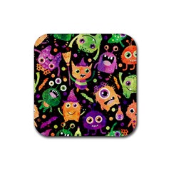 Fun Halloween Monsters Rubber Coaster (square) by Grandong