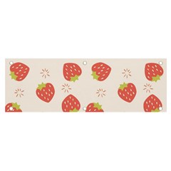 Strawberries Pattern Design Banner And Sign 6  X 2  by Grandong