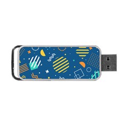 Flat Design Geometric Shapes Background Portable Usb Flash (one Side) by Grandong