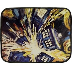 Tardis Doctor Who Pattern Fleece Blanket (mini) by Cemarart